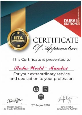 Dubai Edition Certificate of Appreciation